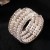 occidental style new multilayer twining Pearl bracelet bride flash diamond elasticity bangle more row Rhinest