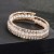occidental style new multilayer twining Pearl bracelet bride flash diamond elasticity bangle more row Rhinest
