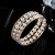 occidental style new multilayer twining Pearl bracelet bride flash diamond elasticity bangle more row Rhinest