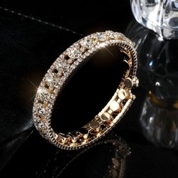occidental style bride fully-jewelled twining opening bangle crystal Rhineston..
