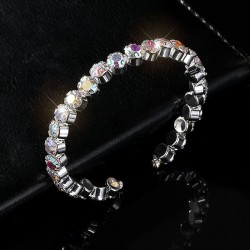  new bride Rhinestone bangle opening twining brilliant crystal