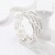 multilayer Rhinestone Pearl bangle  twining opening bracelet  claw diamond bride