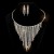 claw chain Rhinestone tassel Collar luxurious occidental style super bride fully-jewelled necklace earrings s