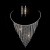  claw chain Rhinestone tassel Collar luxurious occidental style super bride fully-jewelled necklace earrings s