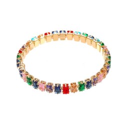 zircon bangle occidental style lady square colorful diamond Alloy bride