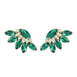 earrings colorful diamond earrings fully-jewelled flowers ear stud woman occid..
