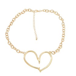 spring occidental style necklace lady Alloy heart-shaped pendant