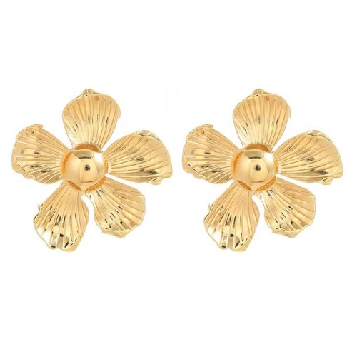 spring Alloy flowers earrings occidental style Earring lady Metal flowers ear studearrings