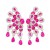 earrings occidental style claw chain earrings colorful diamond flowers ear stud woman peacock bride