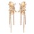 earrings occidental style claw chain earrings flowers tassel Earring woman Bohemian style exaggerating bride
