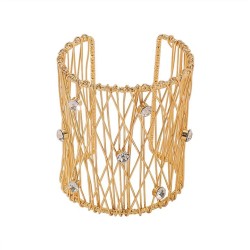 occidental style personality surface weave  exaggerating punk wind diamond ope..
