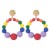 E occidental style exaggerating atmosphericins wind beads ear stud  creative candy colors fresh summer day earr