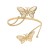 occidental style woman  samll flowers butterfly opening bangle