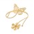 occidental style woman  samll flowers butterfly opening bangle