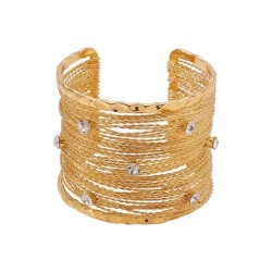 occidental style retro high  punk wind width Metal opening bangle woman