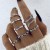  retro wind samll diamond Moon and stars  love butterfly opening ring set