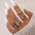  retro wind samll diamond Moon and stars  love butterfly opening ring set