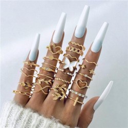  enamel butterfly ring more ring set love ring four woman
