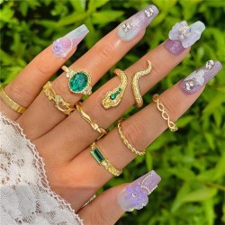  occidental style wind retro imitate gem diamond snake ring  all-Purpose perso..