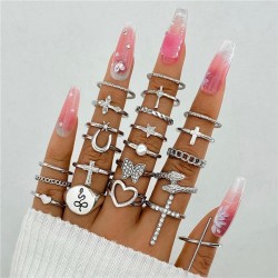  occidental style wind butterfly love more ring creative Word snake ring