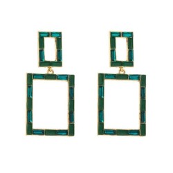 occidental style fashion exaggeratingins wind silver earrings woman  geometry ..
