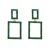 occidental style fashion exaggeratingins wind silver earrings woman  geometry square multilayer temperament ear