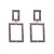 occidental style fashion exaggeratingins wind silver earrings woman  geometry square multilayer temperament ear