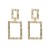 occidental style fashion exaggeratingins wind silver earrings woman  geometry square multilayer temperament ear