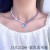 fresh sweet spring summer day woman love pendant crystal stone necklace color clavicle chain