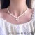fresh sweet spring summer day woman love pendant crystal stone necklace color clavicle chain