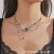 retro bow star zircon chain splice necklace woman samll exaggerating clavicle chain personality
