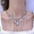 retro bow star zircon chain splice necklace woman samll exaggerating clavicle chain personality