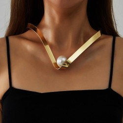occidental style exaggerating fashion Pearl necklace brief all-Purpose samll g..