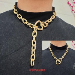 occidental style retro exaggerating chain heart-shaped pendant necklace woman ..