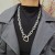 occidental style retro exaggerating chain heart-shaped pendant necklace woman sweater chain