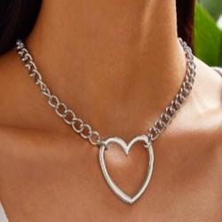 occidental style necklace  punk Alloy Peach heart chain necklace woman  brief ..