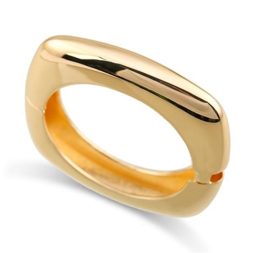  occidental style brief fashion personality temperament square surface Metal textured opening bangle