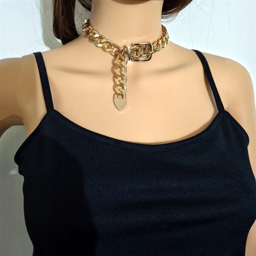 occidental style retro chain layer clavicle chain fashion punk Metal chain necklace woman
