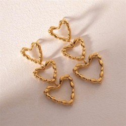 occidental style same style Peach heart Earring samll hollow love earrings tem..