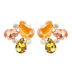 fashion colorful diamond earrings occidental style ear stud woman fully-jewell..