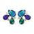 fashion colorful diamond earrings occidental style ear stud woman fully-jewelled flowers Bohemian style