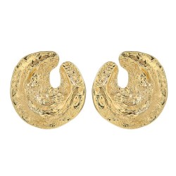 spring Alloy earrings occidental style ear stud lady Round Metal Earringearrin..