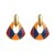 Alloy enamel turquoise earrings fashion brief silver high Ladies banquet ear stud