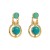 Alloy enamel turquoise earrings fashion brief silver high Ladies banquet ear stud