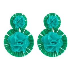 occidental style Round flowers earrings small fresh temperament ear stud wind ..