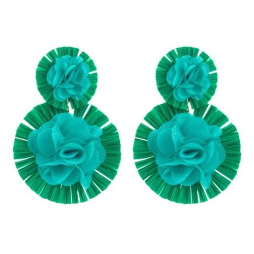 occidental style Round flowers earrings small fresh temperament ear stud wind high all-Purpose Earring