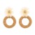 occidental style fashion handmade weave flowers diamond earrings small fresh wind Round earring samll temperam