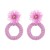 occidental style fashion handmade weave flowers diamond earrings small fresh wind Round earring samll temperam