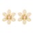 occidental style fashion handmade weave flowers earrings wind Alloy diamond Pearl flower ear stud Earring