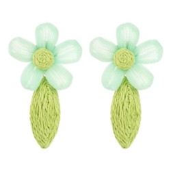 fashion Bohemia handmade earrings woman spring colorful flowers temperament sa..